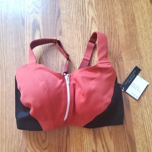 New ~ Victoria's Secret Black Orange Sport Bra 34DDD